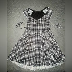Black and White Plaid Dress